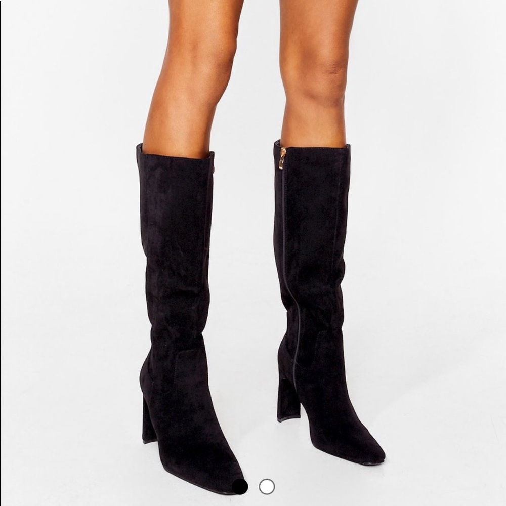 Nasty Gal Black Heeled Boots